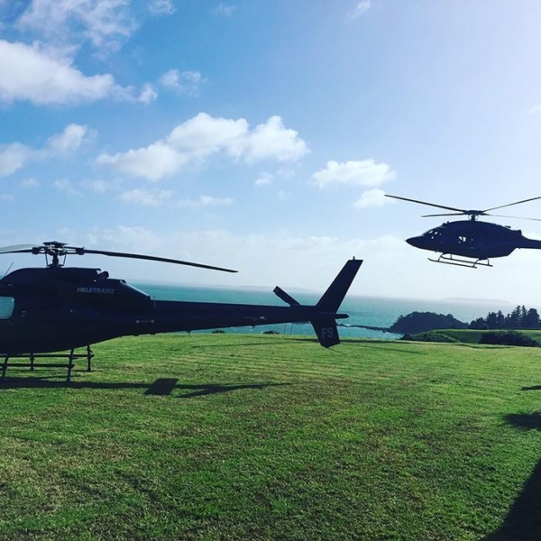 Helicopter on Rakino Island