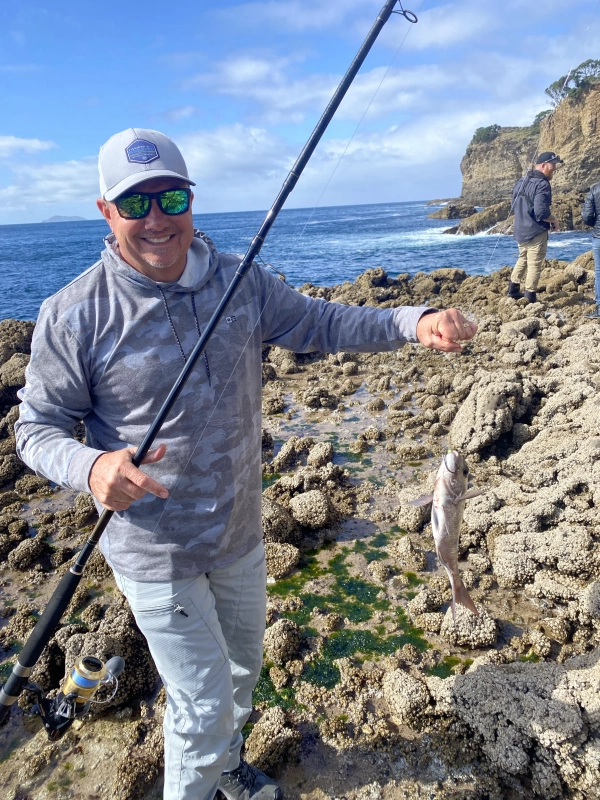 Heli-fishing fresh catch at great barrier island