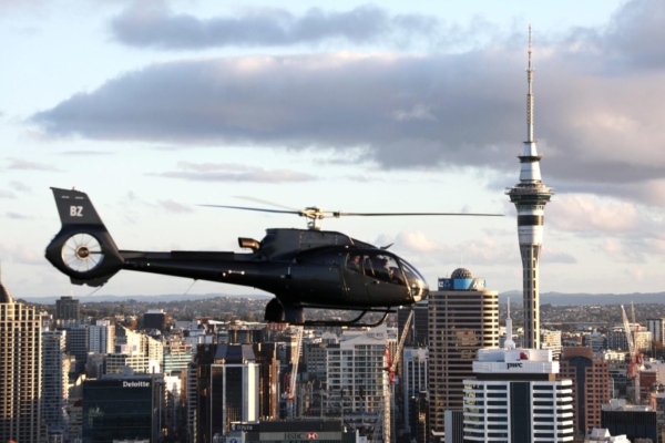 Heletranz Helicopters over Auckland City