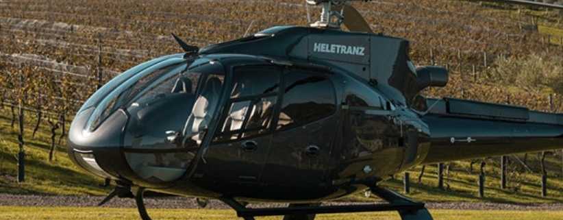 Heletranz Helicopter Landed at vineyard